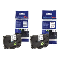 HTZ Flexible Label Tape 9mm x 8.0M Black on Yellow
