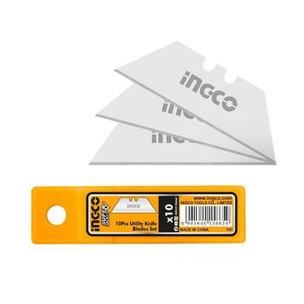 INGCO Utility Knife Blades - 10 Piece Set - Replacement Blades for Utility Knives