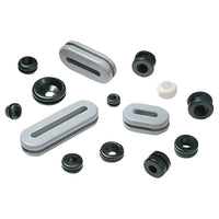 Grommets: Panel Hole 9.5x1.6x6.4mm. Rubber/Plastic Wire Protectors, Cable Routing, Electrical Panel Accessories.