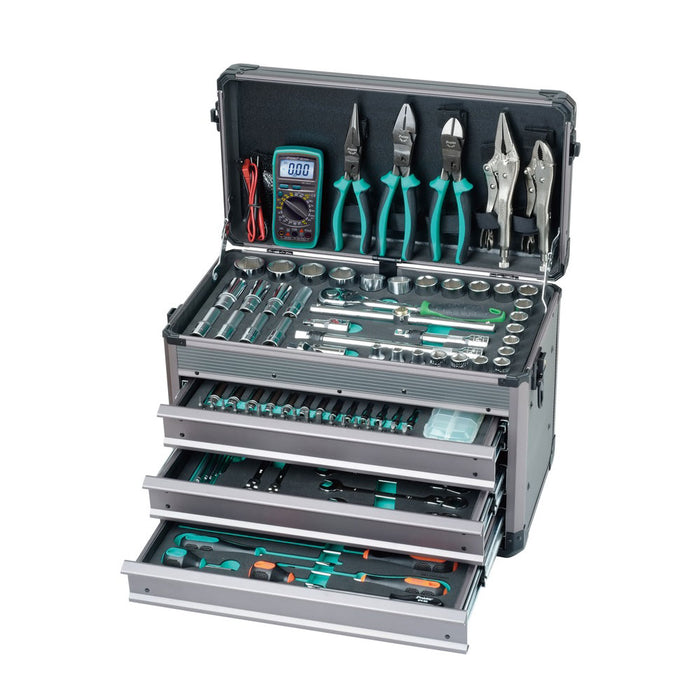 PROSKIT 124-PIECE DRIVER SOCKET TOOL KIT - NET-SK-612401M