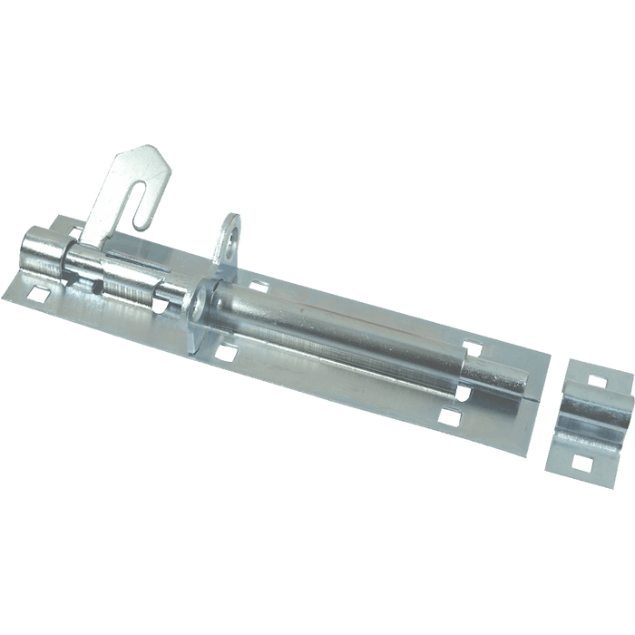 Galvanized Gate Bolt 200mm - Heavy Duty Padlockable Door Latch - Durable Security Hardware