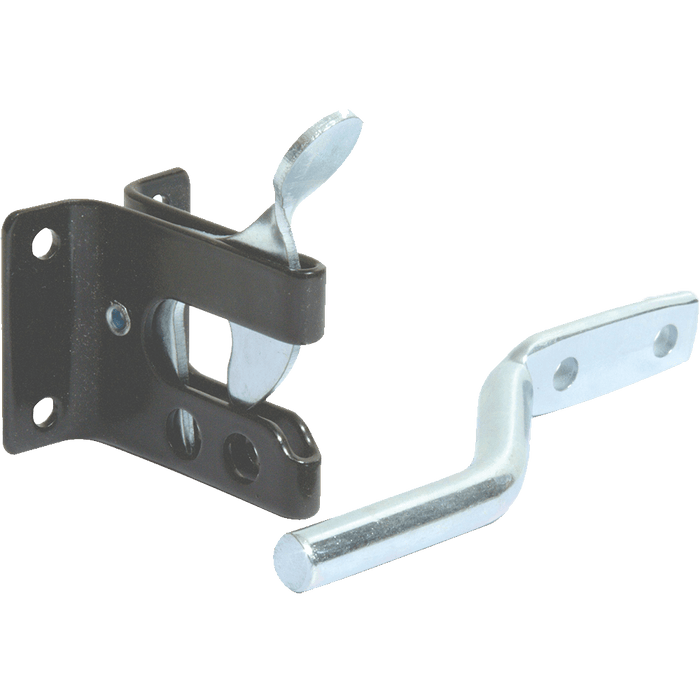 HWI1650 Gate Latch - Black Japan Finish, Padlockable Heavy Duty Gate Latch