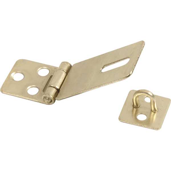 Brass Plated Hasp and Staple Set - 55mm Locking Security Hardware