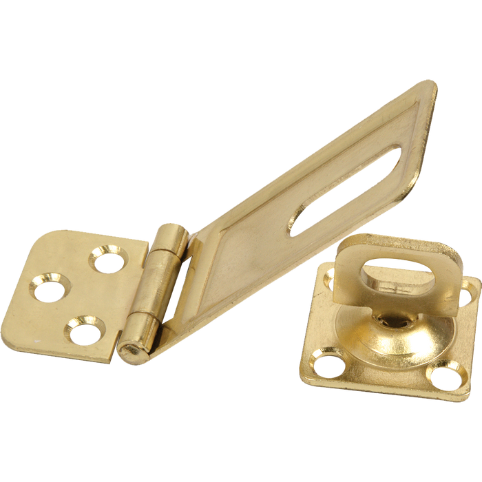 Galvanized Hasp and Staple - 90mm Door Latch - Security Hardware for Gates, Sheds, and Cabinets