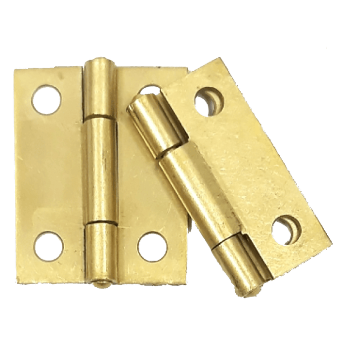 Brass Plated Butt Hinges 50mm - Door Hardware, Set of Two, Metal Hinges