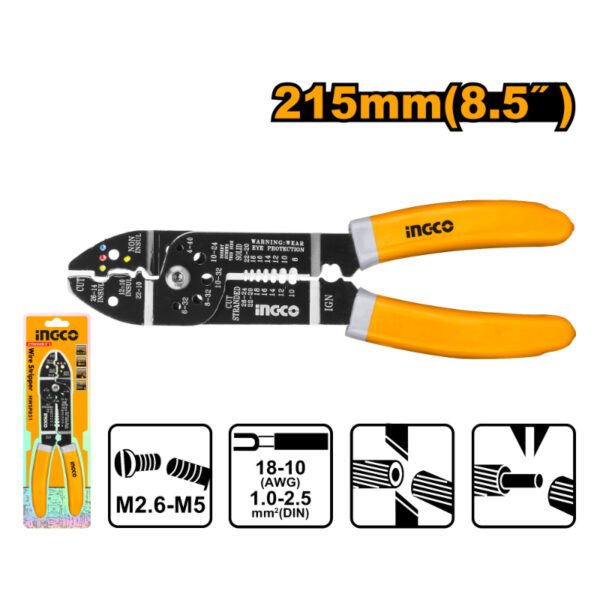 INGCO PLIER WIRE STRIPPER 215MM HWSP851