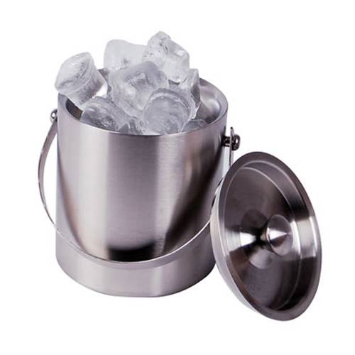 Stainless Steel Double Walled Ice Bucket with Lid - Keeps Ice Cold for Longer!