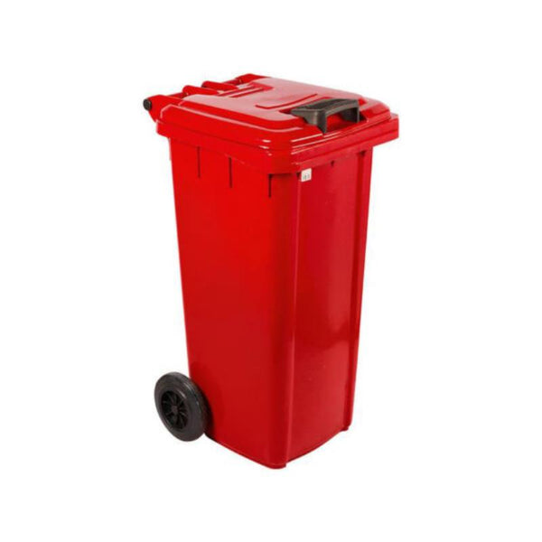 BCE Mobile Refuse Bin 120Lt (Red) Tin Cans - IBP4220