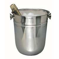 Stainless Steel Champagne Ice Bucket - 8 Liter, 225mm x 255mm. Perfect for keeping drinks chilled.