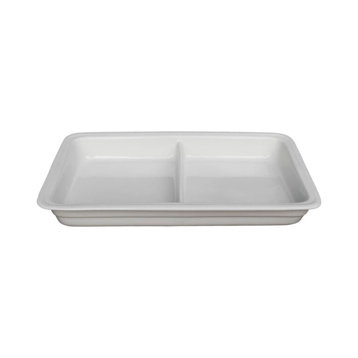 INSERT FULL PORCELAIN - GN1/1 X 65MM - 2 DIVISION - WHITE - IFP1165