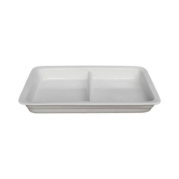 INSERT FULL PORCELAIN - GN1/1 X 65MM - 2 DIVISION - WHITE - IFP1165