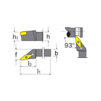INDEXA Toolholder SVJNL 2020K12 - External Toolholder for Lathe Machines