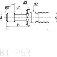 BT50 PS3 MAS 403 Pull Stud for CNC Machining - High Precision Tool Holder Pull Stud