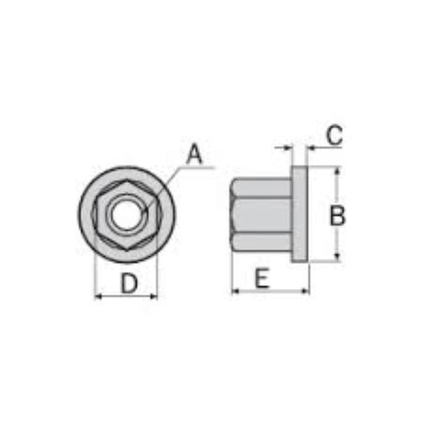Indexa FC04 M16 FLANGED NUT