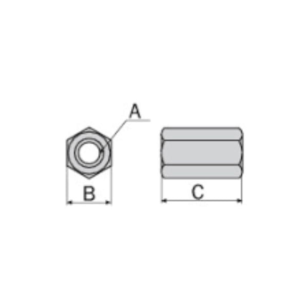 INDEXA FC05 M20 Extension Nut Diagram - chavda.com