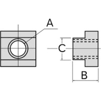 INDEXA FC06 M16 Milled T-Slot Nut - chavda.com