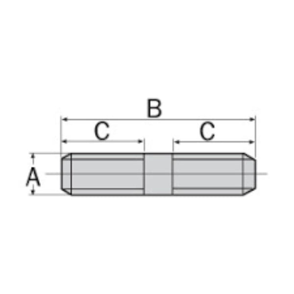 INDEXA FC07 M14X150MM ENGINEERSSTUD Technical Drawing - Chavda.com