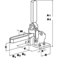 Toggle Clamp - Vertical Action, Adjustable Spindle, Metal Clamp with Red Handle - Buy Online