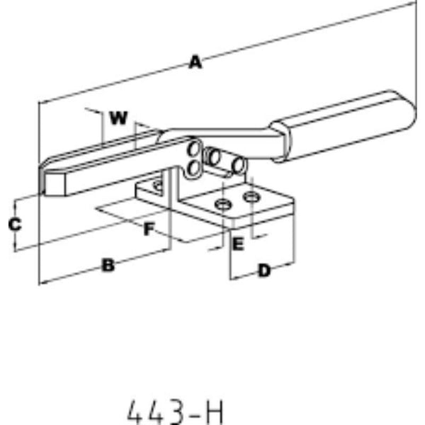 INDEXA H300FA Horizontal Toggle Clamp: Adjustable U Bar, chavda.com