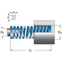 INDEXA MLB-13X32 Blue Die Spring - Medium Load - Metal Compression Springs for Industrial Use, Chavda.com