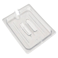 Cambro Polycarbonate Clear Food Pan Lid - 1/2 Size Notched Handle - Restaurant Kitchen Supply