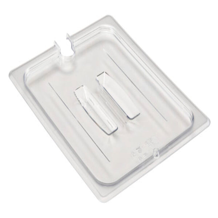 Cambro Polycarbonate Clear Food Pan Lid - 1/2 Size Notched Handle - Restaurant Kitchen Supply