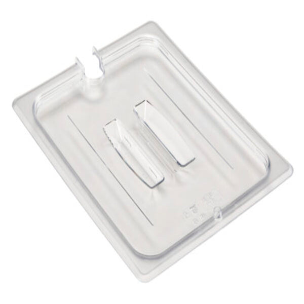 Cambro Polycarbonate Clear Food Pan Lid - 1/2 Size Notched Handle - Restaurant Kitchen Supply