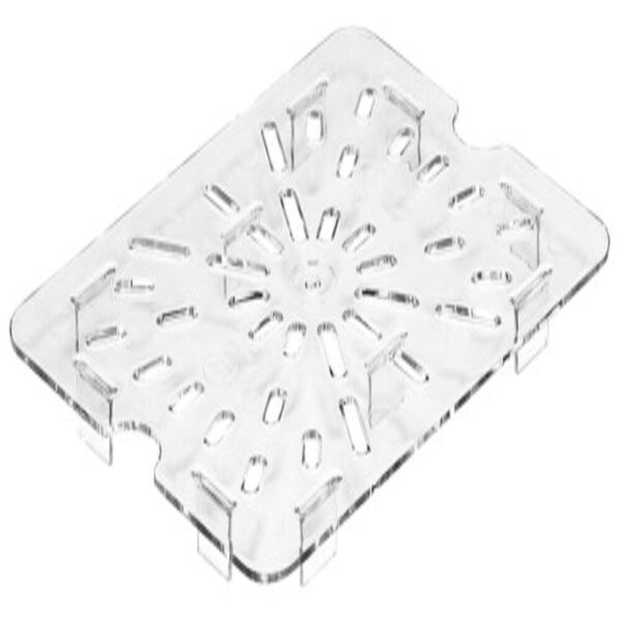 Cambro Clear Polycarbonate Drain Shelf for 1/2 Pans - Kitchen Food Storage Organizer