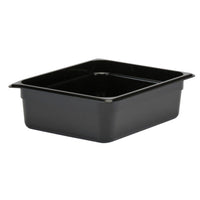 Black Polycarbonate GN 1/2 Food Pan 100mm Deep | Commercial Kitchen Food Storage Container