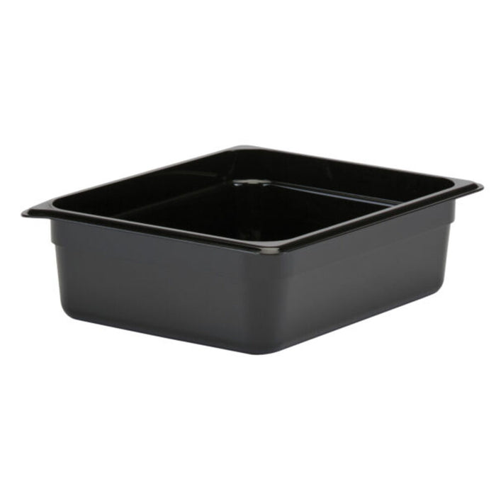 Black Polycarbonate GN 1/2 Food Pan 100mm Deep | Commercial Kitchen Food Storage Container