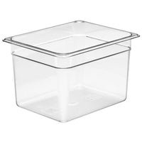 Clear GN 1/2 Food Pan - Polycarbonate Container - Restaurant Kitchen Food Storage - 200mm Deep