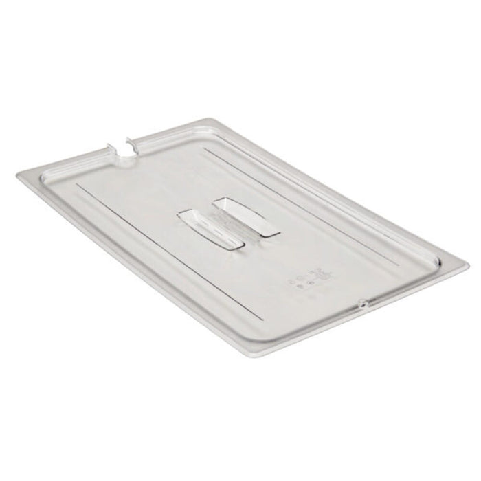 Cambro Polycarbonate Lid, Notched, Clear. 1/6 Size Food Pan Cover. Durable Commercial Kitchen Supply.