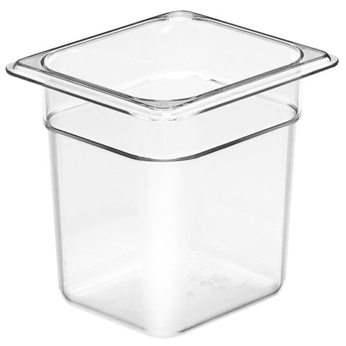 Clear Polycarbonate GN 1/6 Food Pan, 150mm Deep - Perfect for Restaurant Food Storage | chavda.com