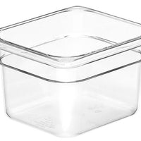 CAMBRO GN Food Pan 1/6 Polycarbonate Clear 100mm - Restaurant Kitchen Food Storage Container