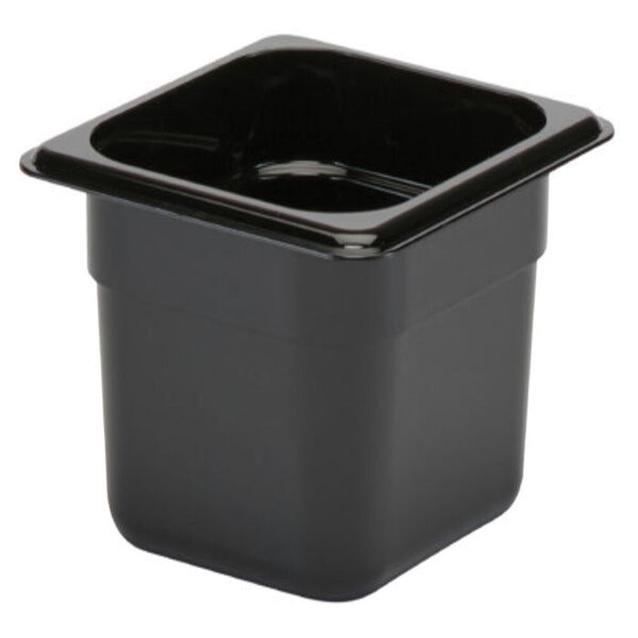 CAMBRO GN Food Pan 1/6 Black Polycarbonate 100mm Deep | Commercial Kitchen Container