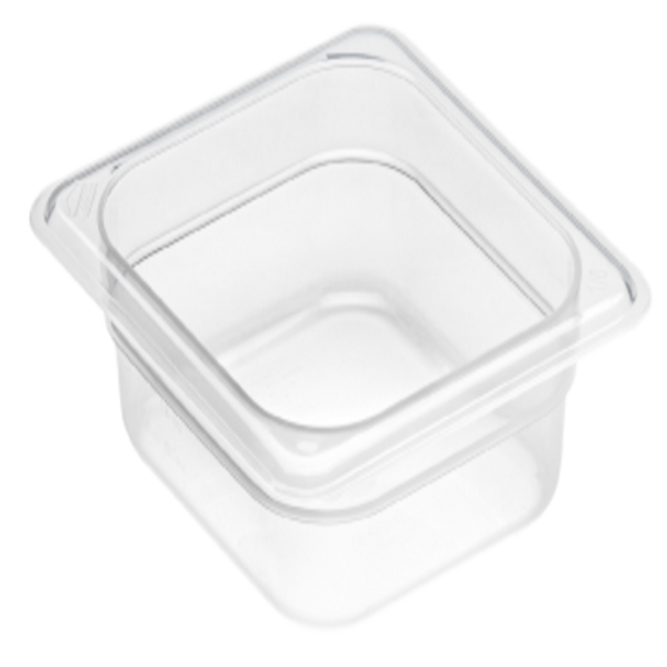 Cambro Polypropylene GN 1/6 Food Pan, Translucent, 65mm Deep - Durable & Clear Storage Container