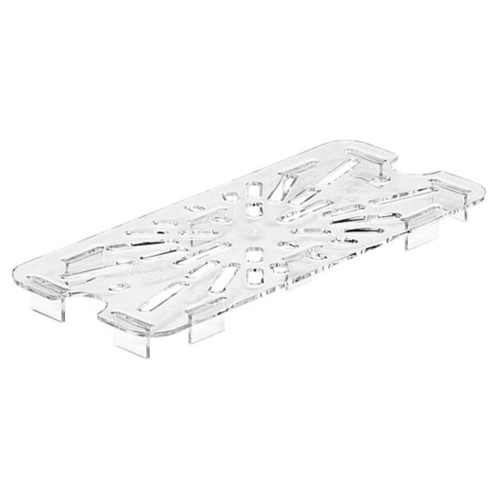 Cambro Polycarbonate Clear Drain Shelf for 1/3 Food Pans - Restaurant Kitchen Supply