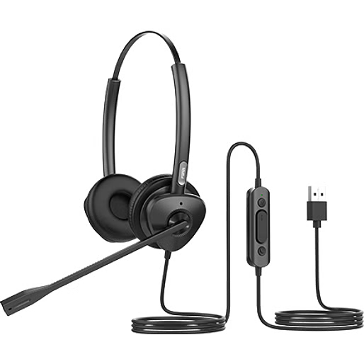 Fanvil Duo USB Headset | Stereo Headphones with Microphone for Clear Communication