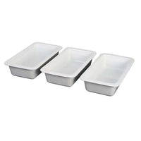 GN 1/3 Porcelain Food Pans - Gastronorm Serving Inserts - Third Size Food Storage Containers - White Trays for Buffet Display