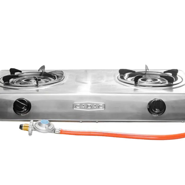 CADAC 2 Plate Stainless Steel Stove without Hose and Regulator