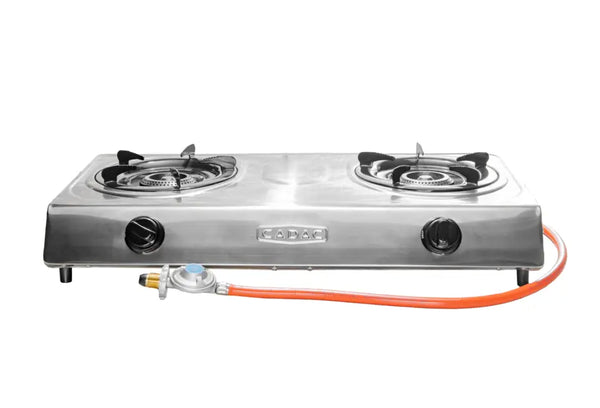 CADAC 2 Plate Stainless Steel Stove without Hose and Regulator