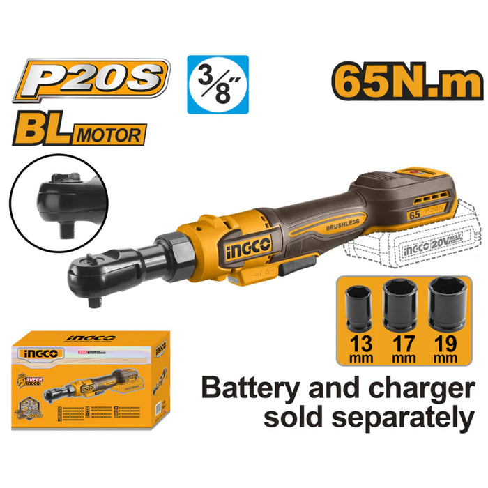 INGCO 20V RATCHET DRIVER 3/8'' product image