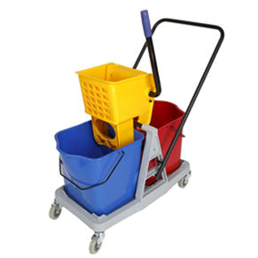 SPECTRA Plastic Double Bucket & Wringer 2 X 25 Lt( Plastic Frame) - PBW0002