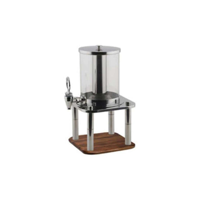 TIGER BUFFETWARE Juice Dispenser with Walnut Wooden Base, 3.5L - Ideal for Catering and Buffet
