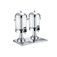 GLOBAL Juice Dispenser S/Steel 8Lt X 2 - 2 Bowl - JDS8002