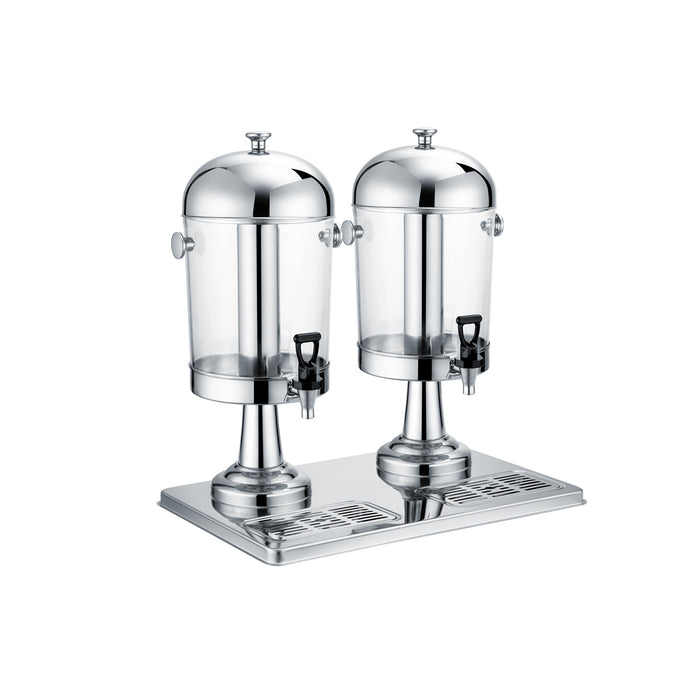 GLOBAL Juice Dispenser S/Steel 8Lt X 2 - 2 Bowl - JDS8002