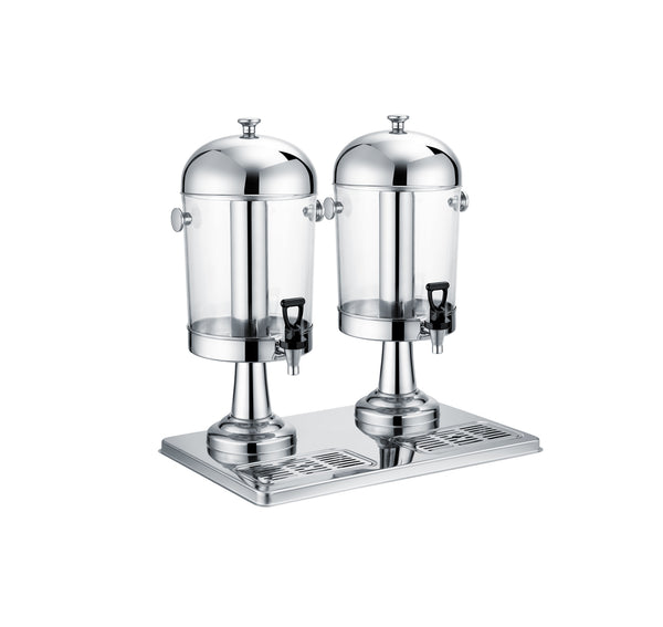 GLOBAL Juice Dispenser S/Steel 8Lt X 2 - 2 Bowl - JDS8002