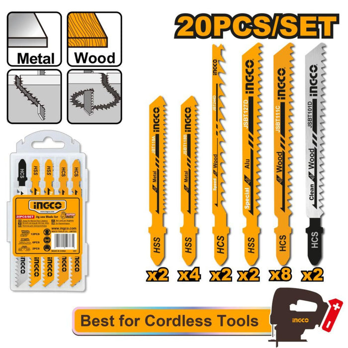 INGCO ACC JIGSAW BLADE 20PCS JSBT2001