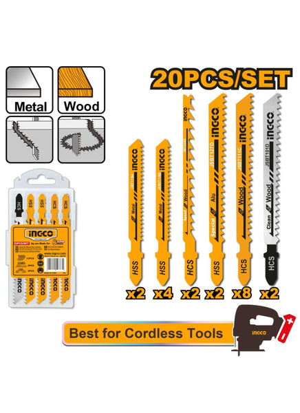 INGCO ACC JIGSAW BLADE 20PCS JSBT2001