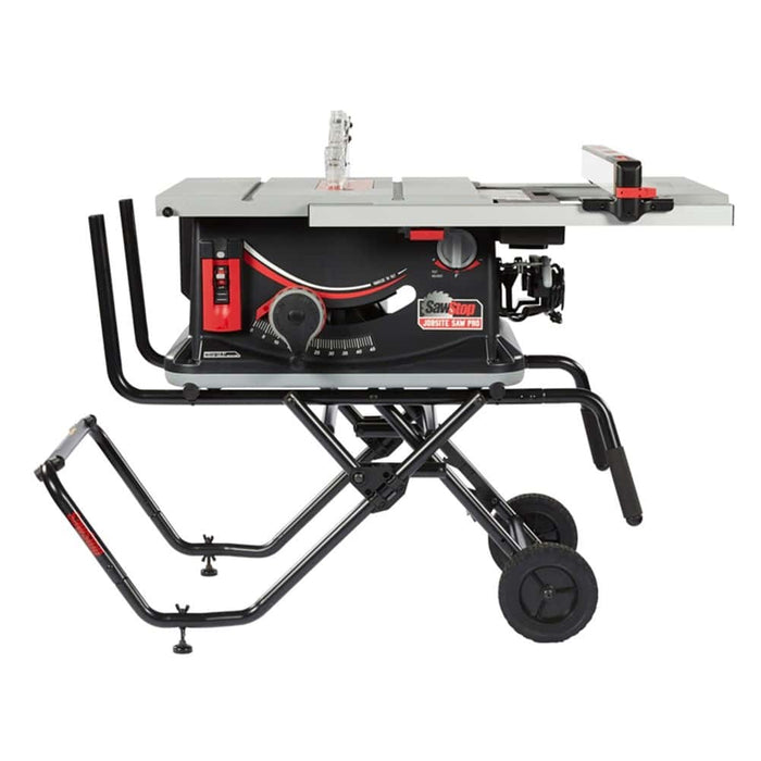 SawStop Jobsite Saw Pro 250mm: Portable & Safe Table Saw with Mobile Cart from Chavda.com